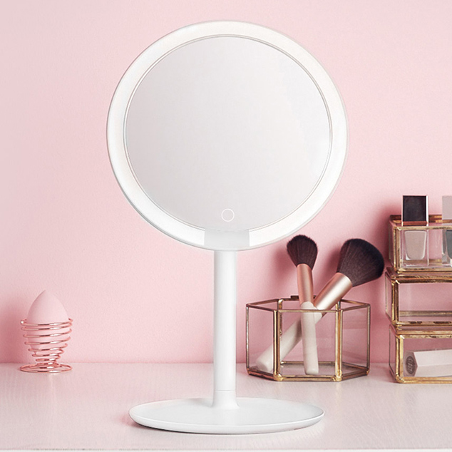 小米 台式带灯可充电化妆镜