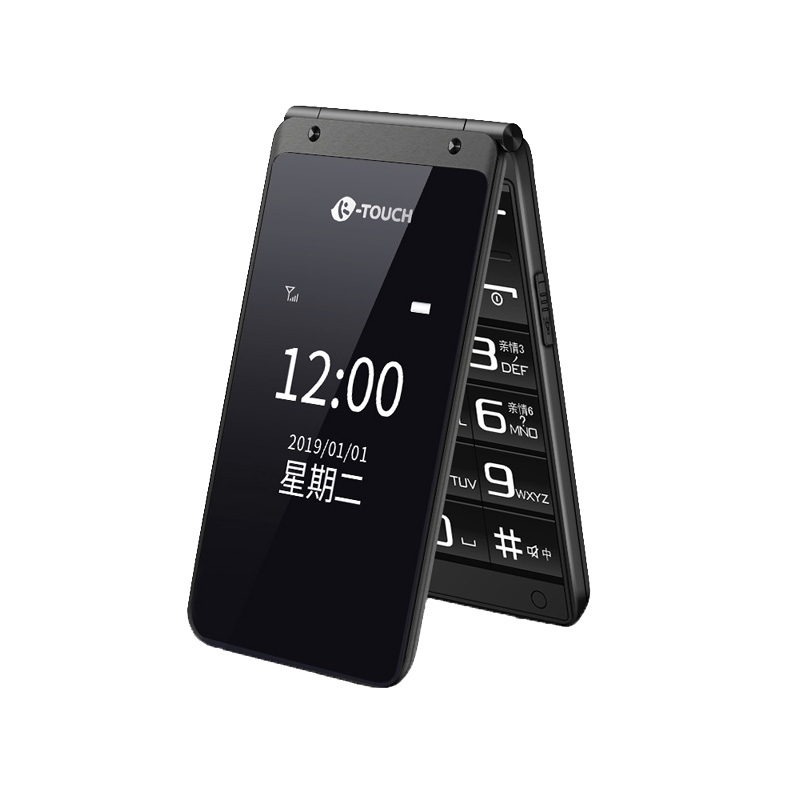 天语 双屏翻盖老人手机