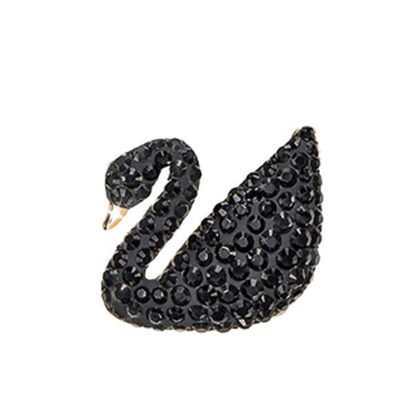 施华洛世奇 大号黑天鹅项链