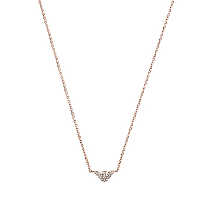 阿玛尼 925银镶钻项链