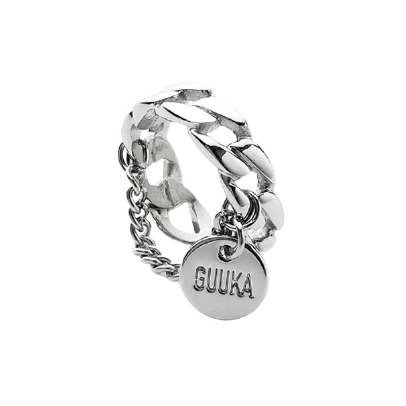 古由卡 潮牌可调节链条戒指