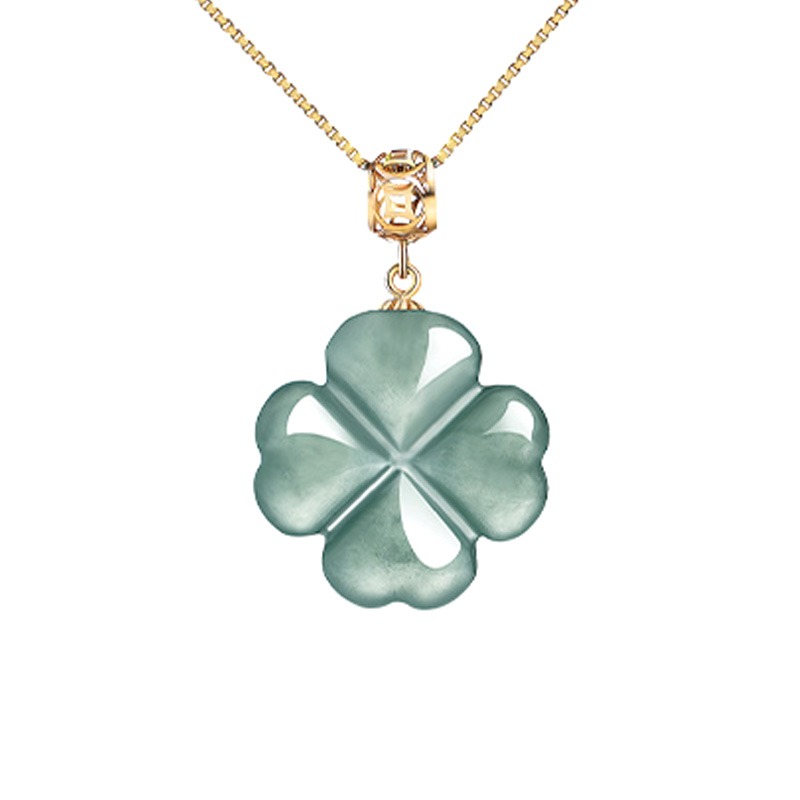 东方雅翠 幸运四叶 翡翠吊坠