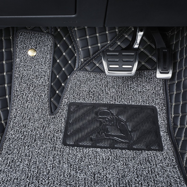 福腾双层黑米汽车脚垫