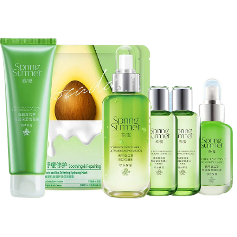 春夏 复活草洁水乳护肤套装