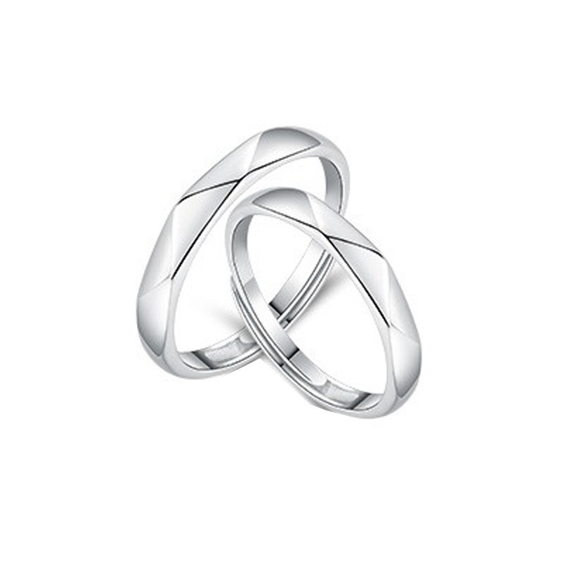 圣雅罗简约抛光情侣戒指