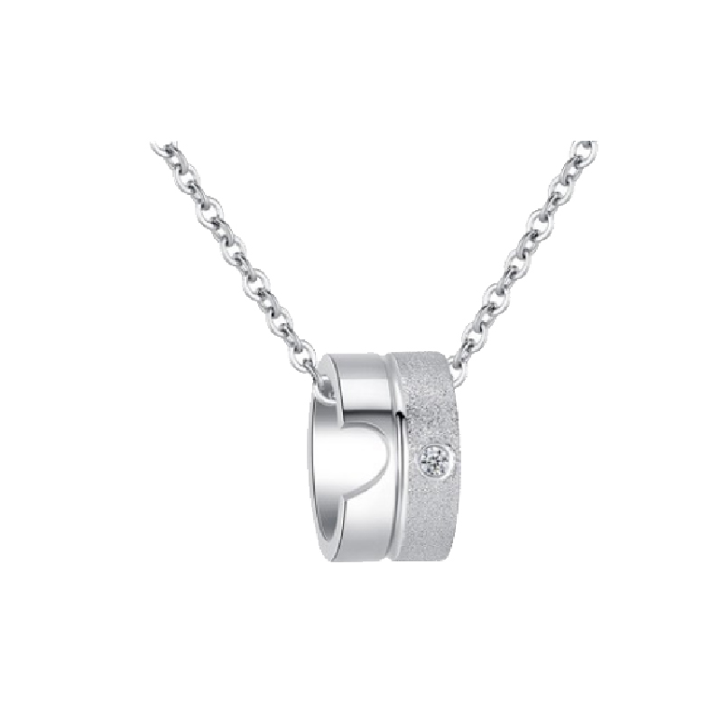 银千惠心形吊坠项链