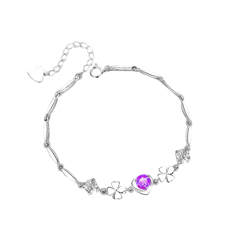 洛希曼 四叶草镶钻手链