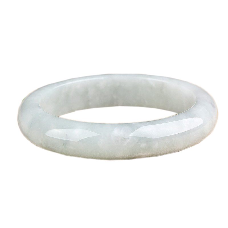 可玉可求 淡绿色带证书翡翠手镯