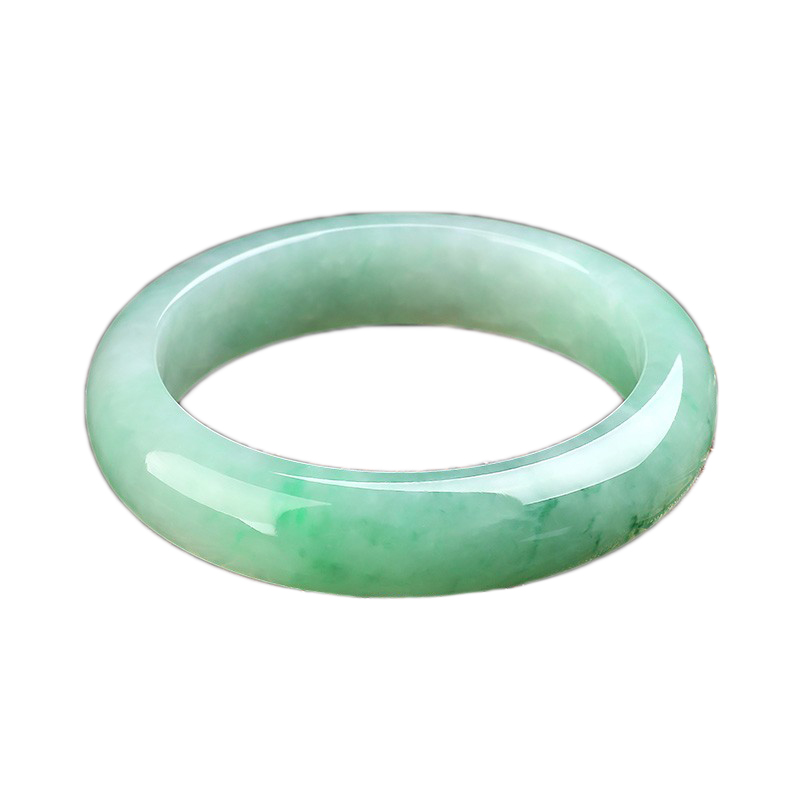 祥祯福珠宝天然冰种飘绿翡翠手镯