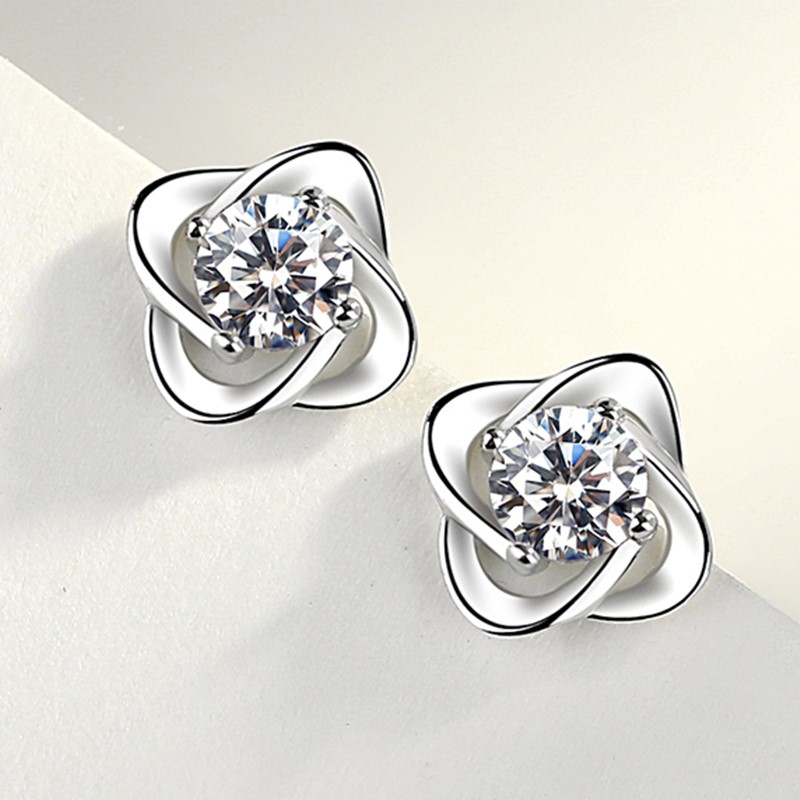 唯一时尚足银简单气质耳环