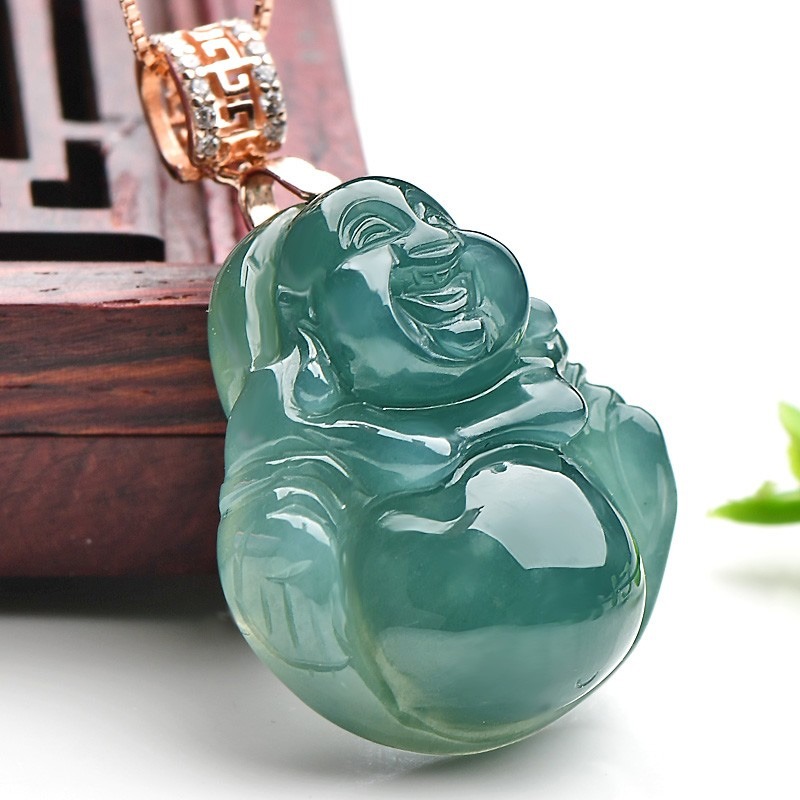 可玉可求 深油青玉佛 翡翠