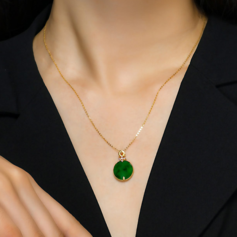 玉和祥 平安扣翡翠吊坠