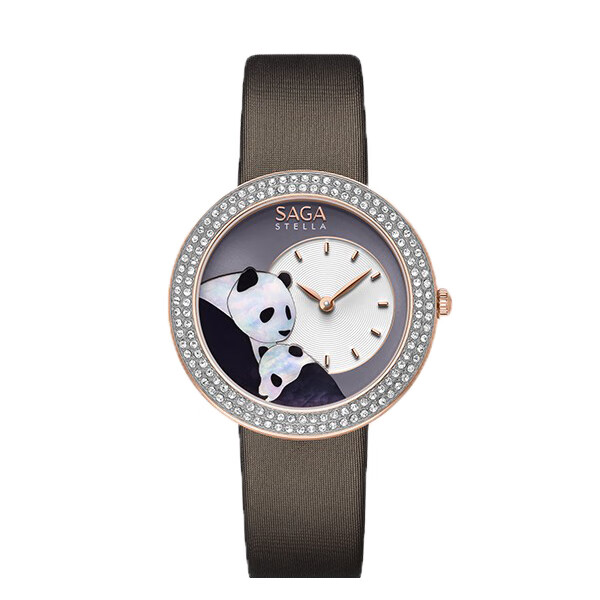 SAGA 熊猫盘面女士腕表