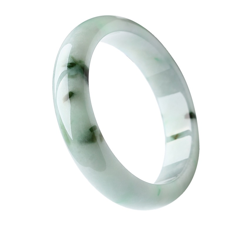 金一翡翠冰糯种飘花玉镯