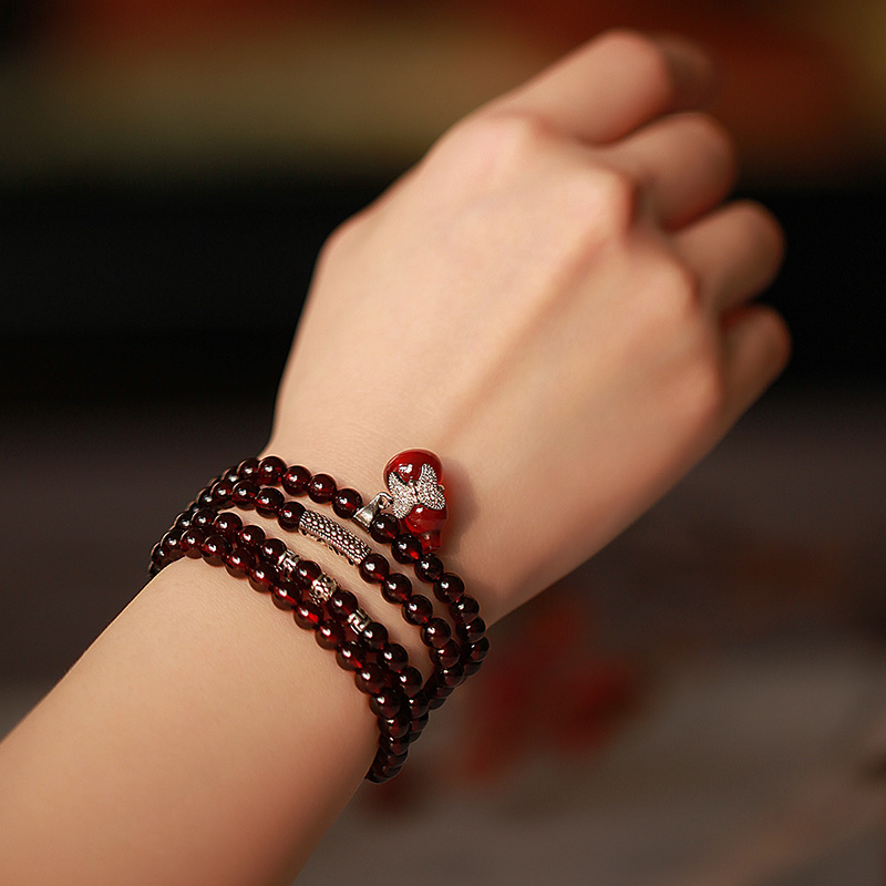 凤凰涅磐石榴石手链