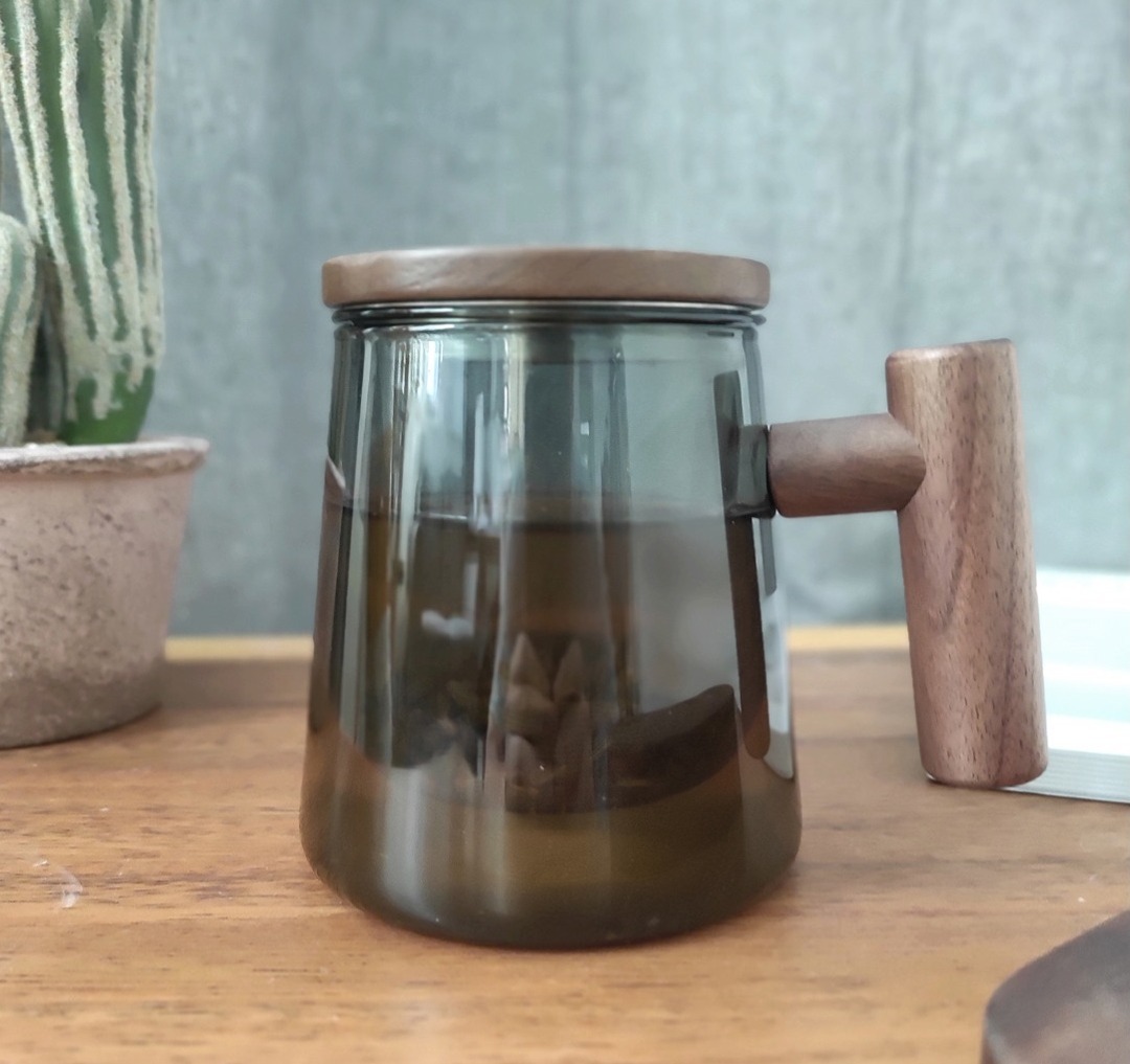 木笙玩物玻璃杯子，青钝茶水分离泡茶杯，送朋友有温度的伴手礼