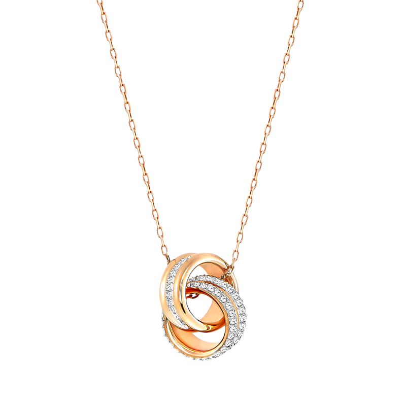 施华洛世奇 金色环扣 项链