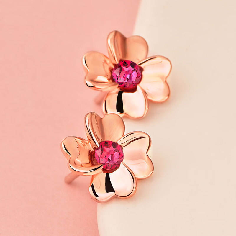 JOLEE 红碧玺韩系耳饰