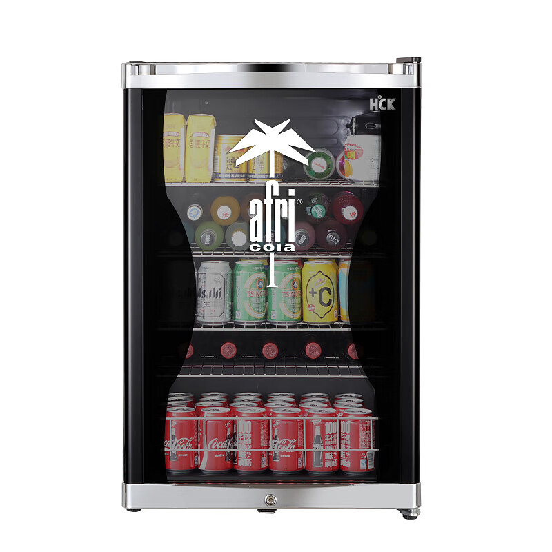 哈士奇 钢化玻璃门迷你冰箱