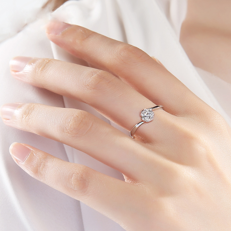 缔晶 镶钻可调节戒指