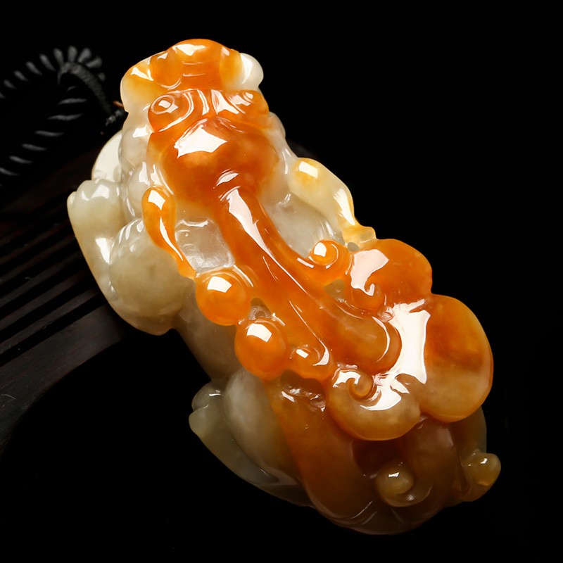 祥祯福 黄翡貔貅翡翠吊坠