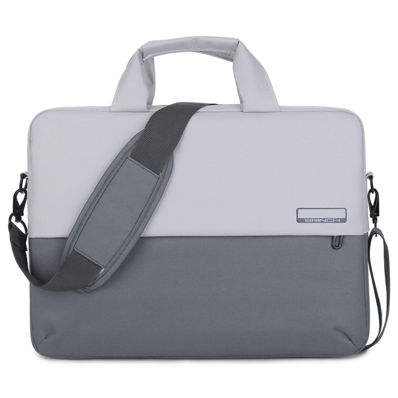 英制 撞色单肩手提 电脑包