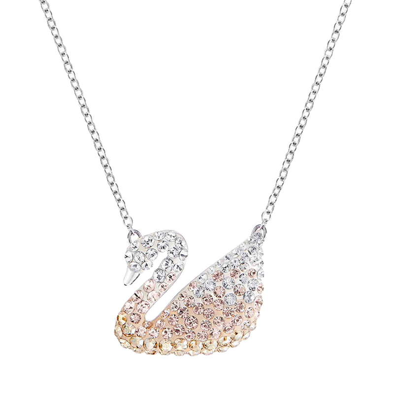 施华洛世奇 渐变色天鹅 项链