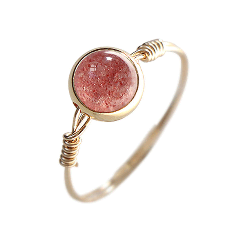 伊黛儿14k包金紫水晶戒指