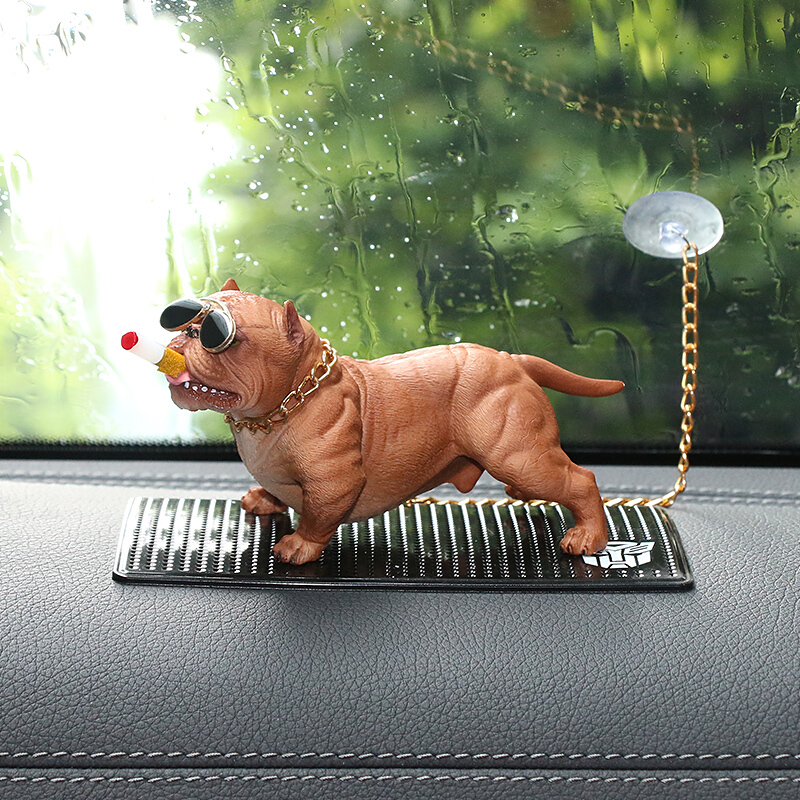 点缤 恶霸犬个性 汽车摆件