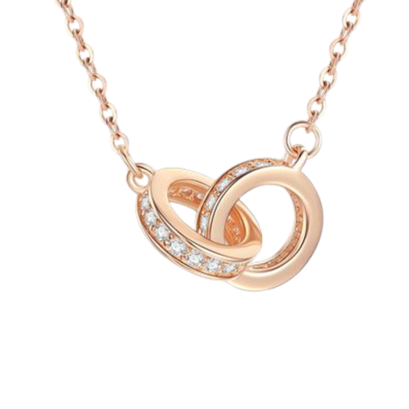 琅麦 简约双环时尚气质项链