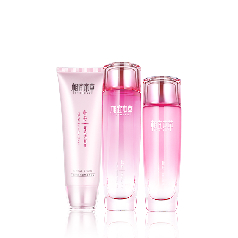 相宜本草 牡丹润泽舒缓护肤套装