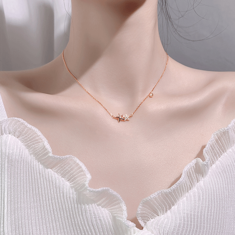 伊黛儿 闪钻海星项链