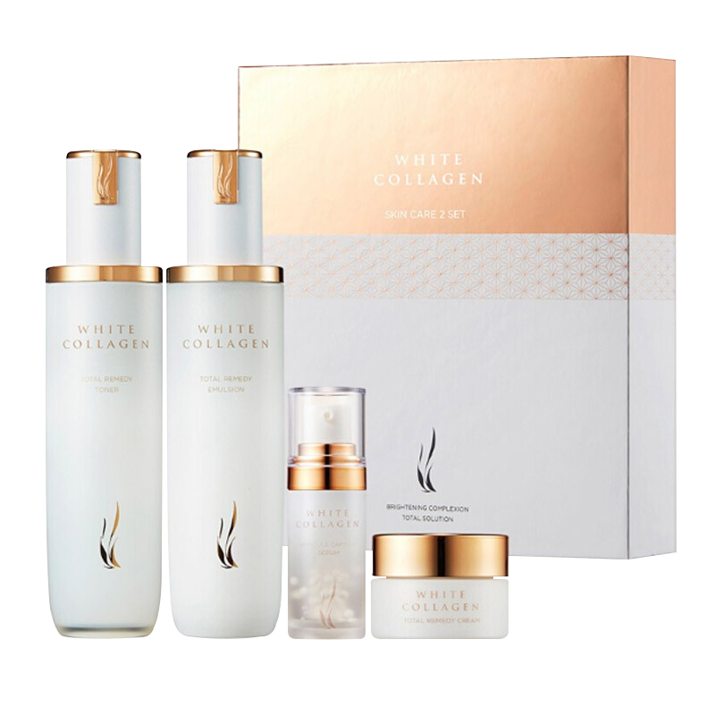 AHC 臻白胶原水乳护肤套装