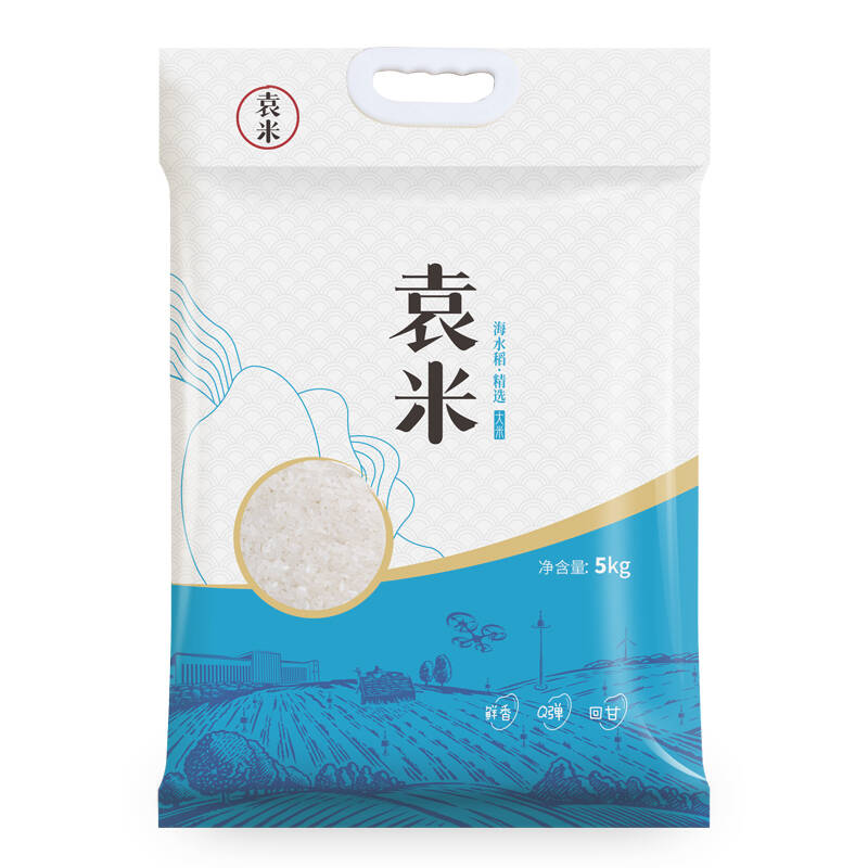 袁米软滑新鲜海水稻大米图片