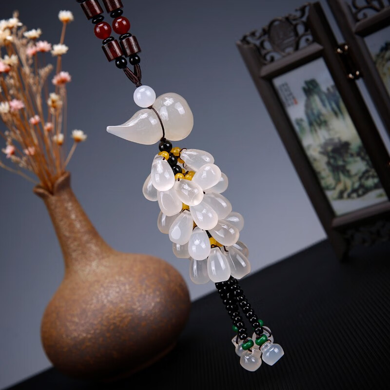 意维安 葫芦玉石汽车挂件