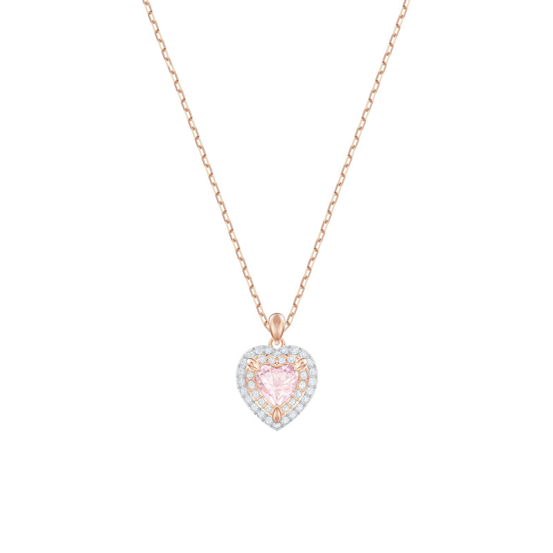 施华洛世奇 粉色心形项链