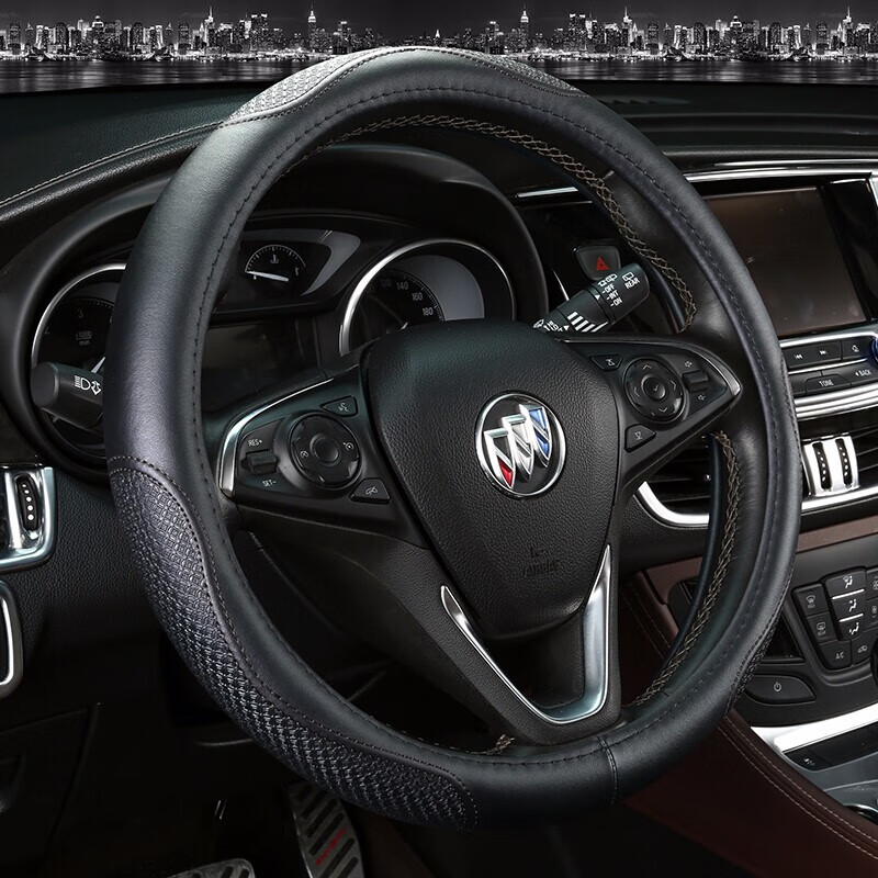 卡斯兰 头层真皮防滑方向盘套
