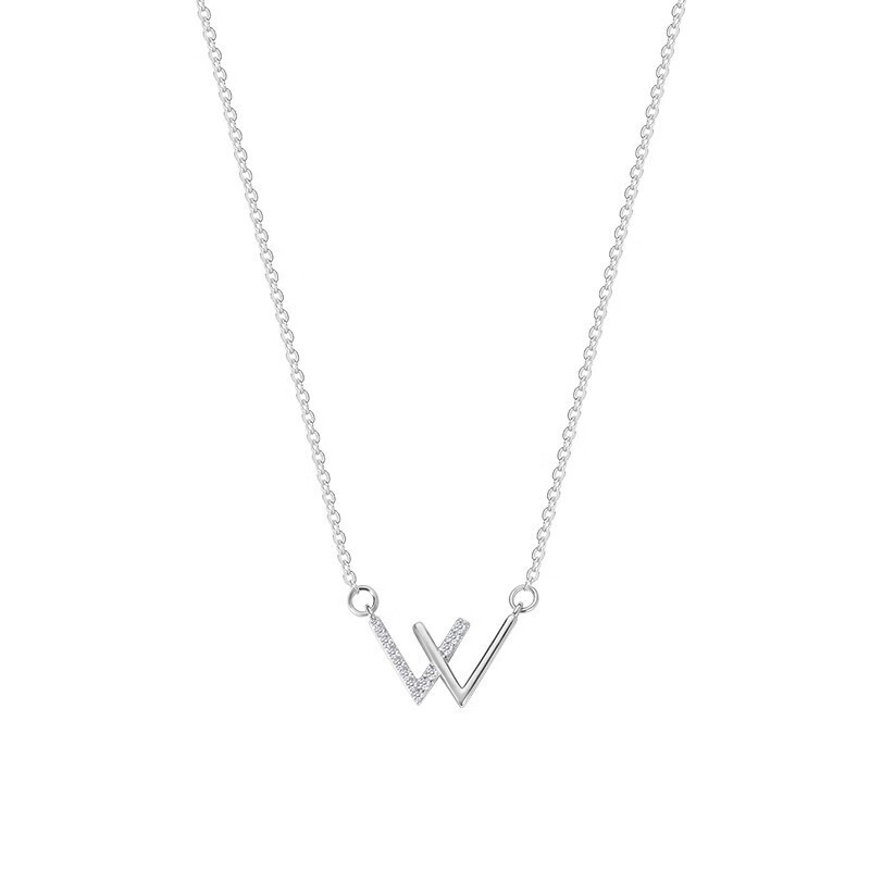 YYEU 镶钻字母项链