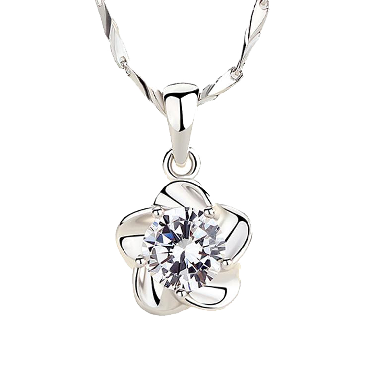 唯一 足银 项链