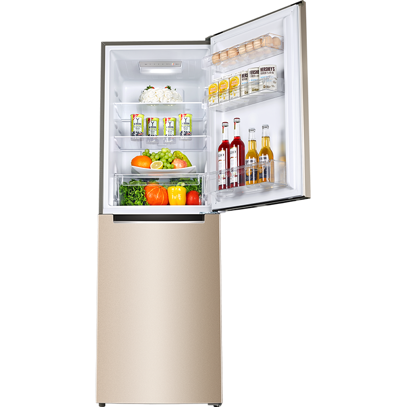 奥马 电脑控温静音双门冰箱