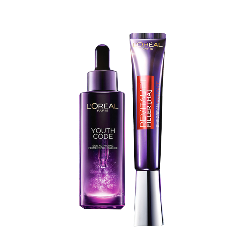 欧莱雅 黑精华紫熨斗套装