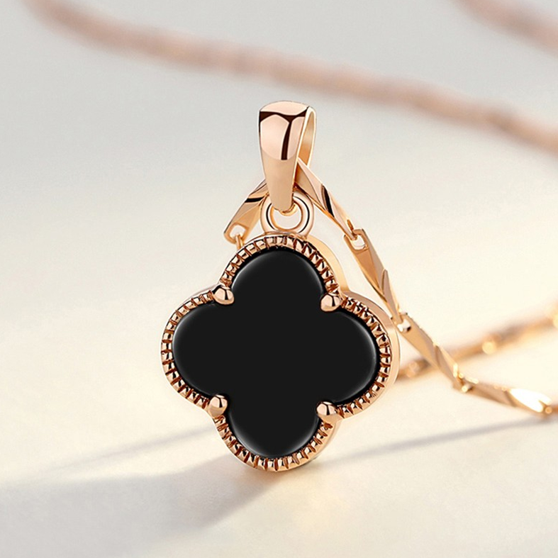 沫兰S999银四叶草项链