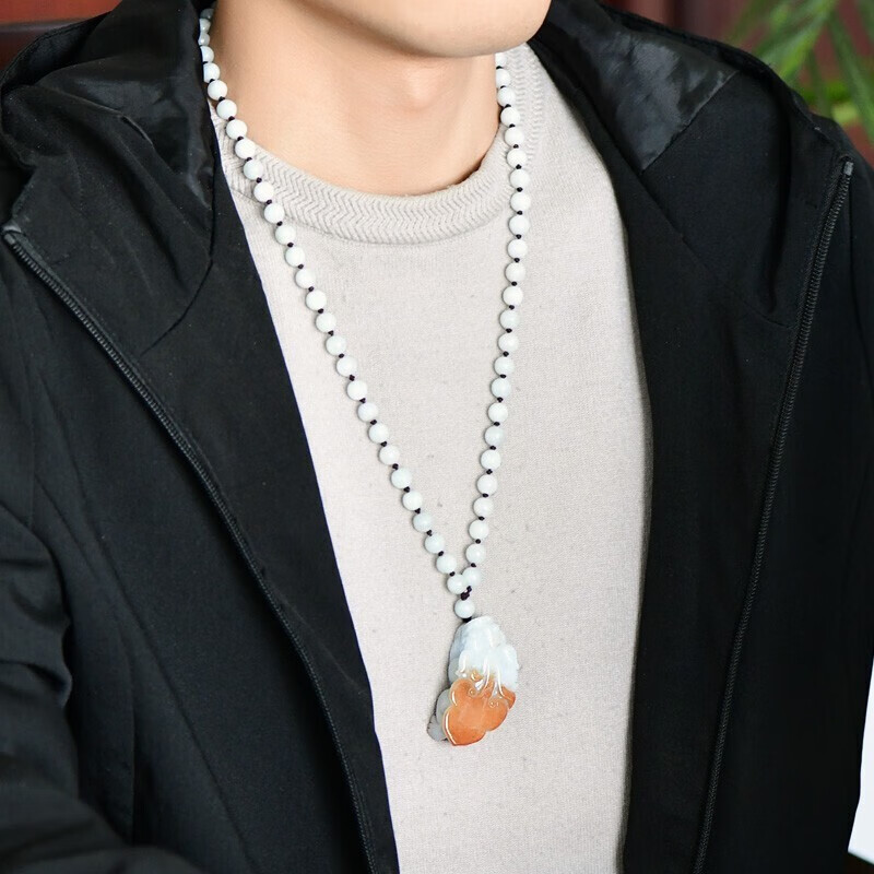 可玉可求 男士飘黄翡玉貔貅吊坠