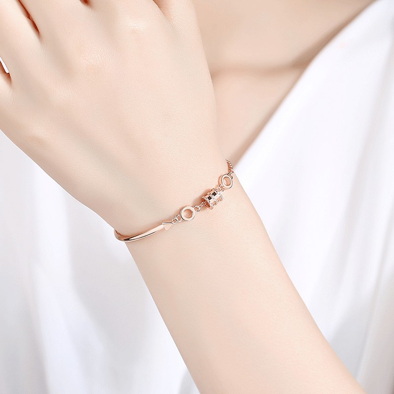 瞩目 纯银小蛮腰手镯手链