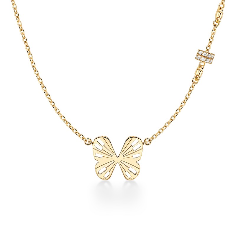 何方珠宝钢琴蝴蝶锁骨链