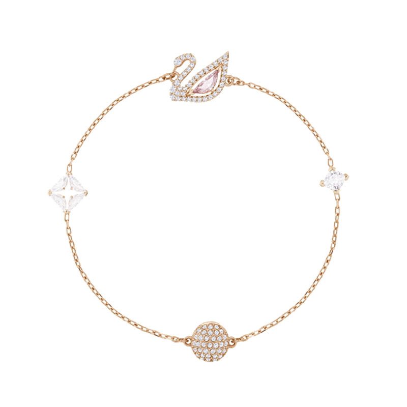 施华洛世奇 粉色天鹅手链