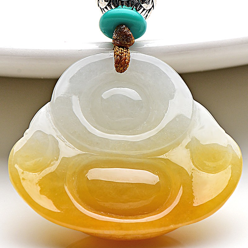 可玉可求 笑佛 翡翠吊坠