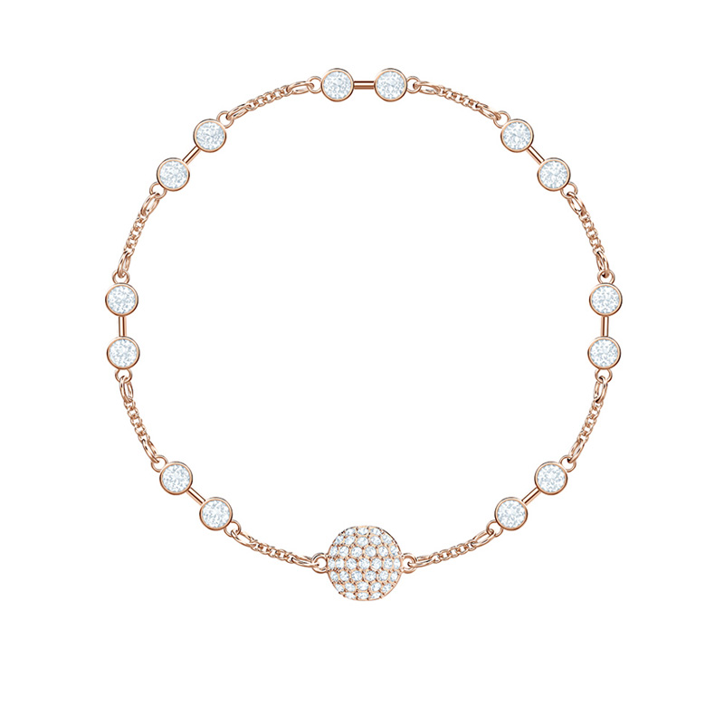 施华洛世奇 玫瑰金色DIY手链
