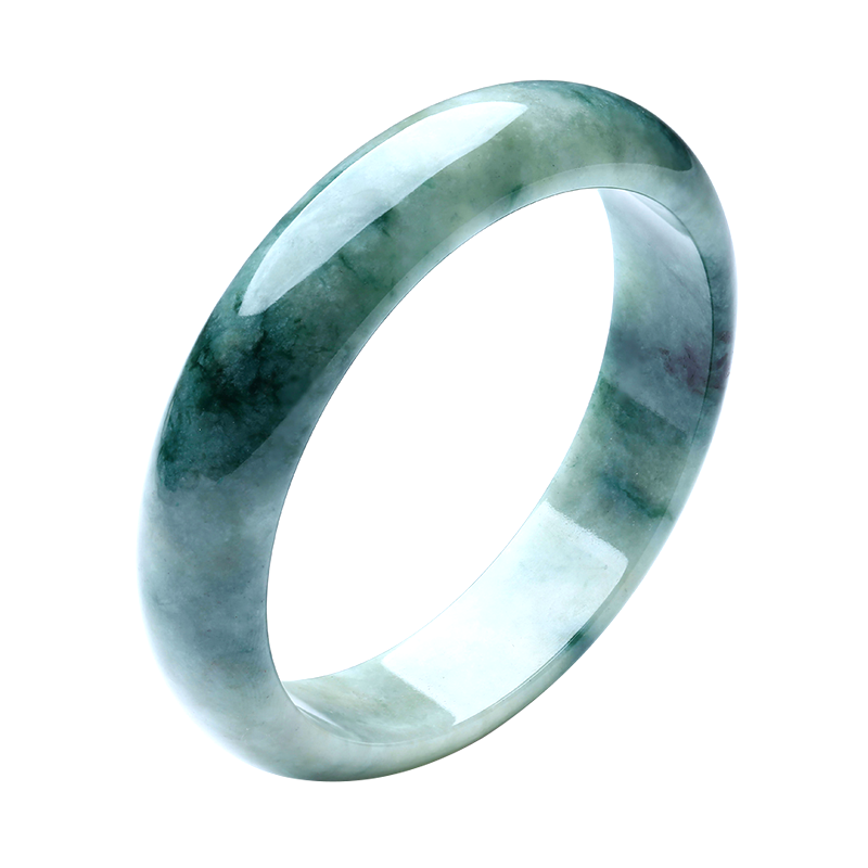 玉友 精致飘花翡翠手镯