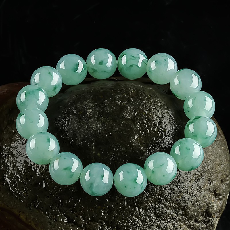 碧玉尊 圆珠翡翠手镯
